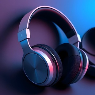 A pair of colourful headphones