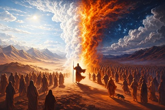 Pillar of fire and clouds